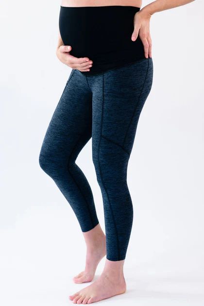 Janey Over-Belly Ultra Soft 7/8 Legging - Space Gray | Berkley Clothing