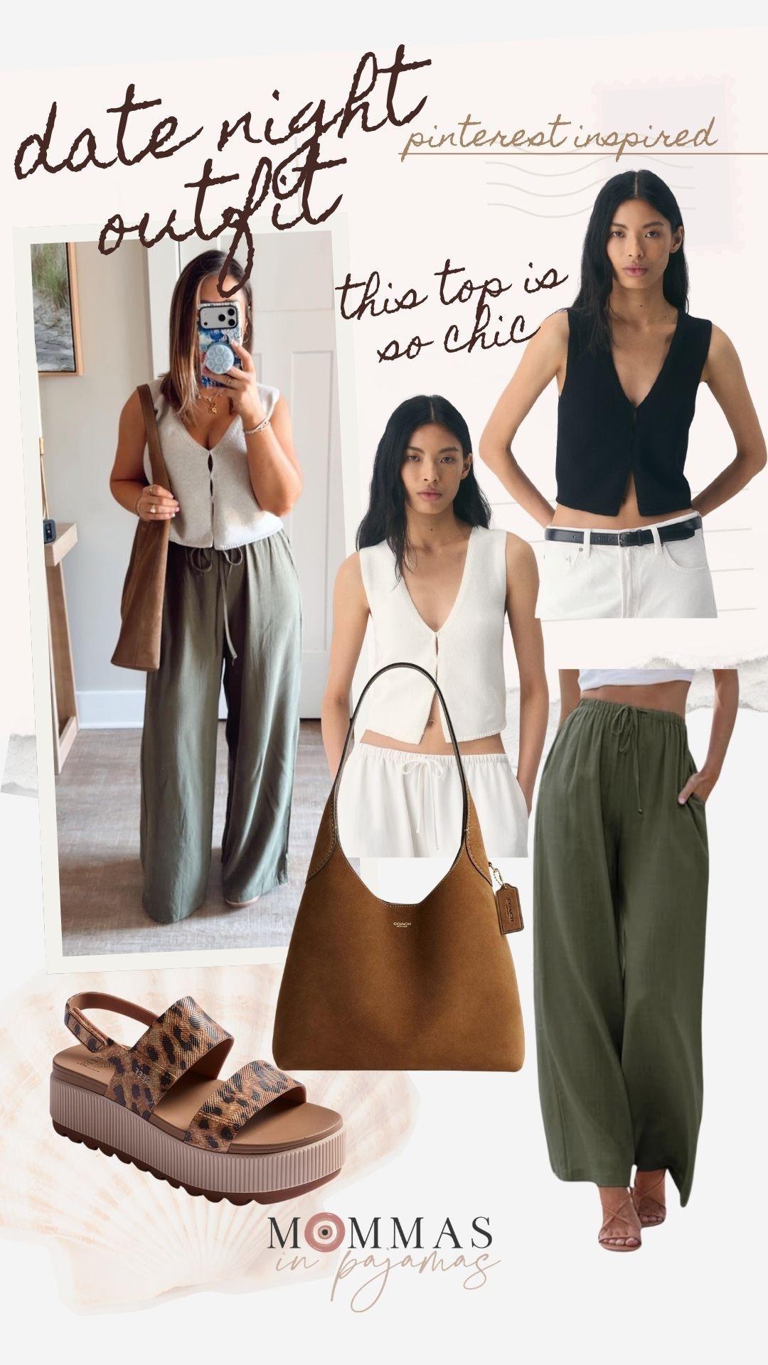 How freaking good are these olive pants? The length is so good on my 5’ frame and the material is perfect for warmer weather. I’m loving this springtime sweater and the neutral colors it comes in. This Coach bag is a very good investment: I use it all the time, it goes with so much and the quality is amazing, but I’m linking another similar option from Amazon. How freaking cute are these leopard platform sandals?

#LTKPetite #LTKMidsize #LTKSeasonal