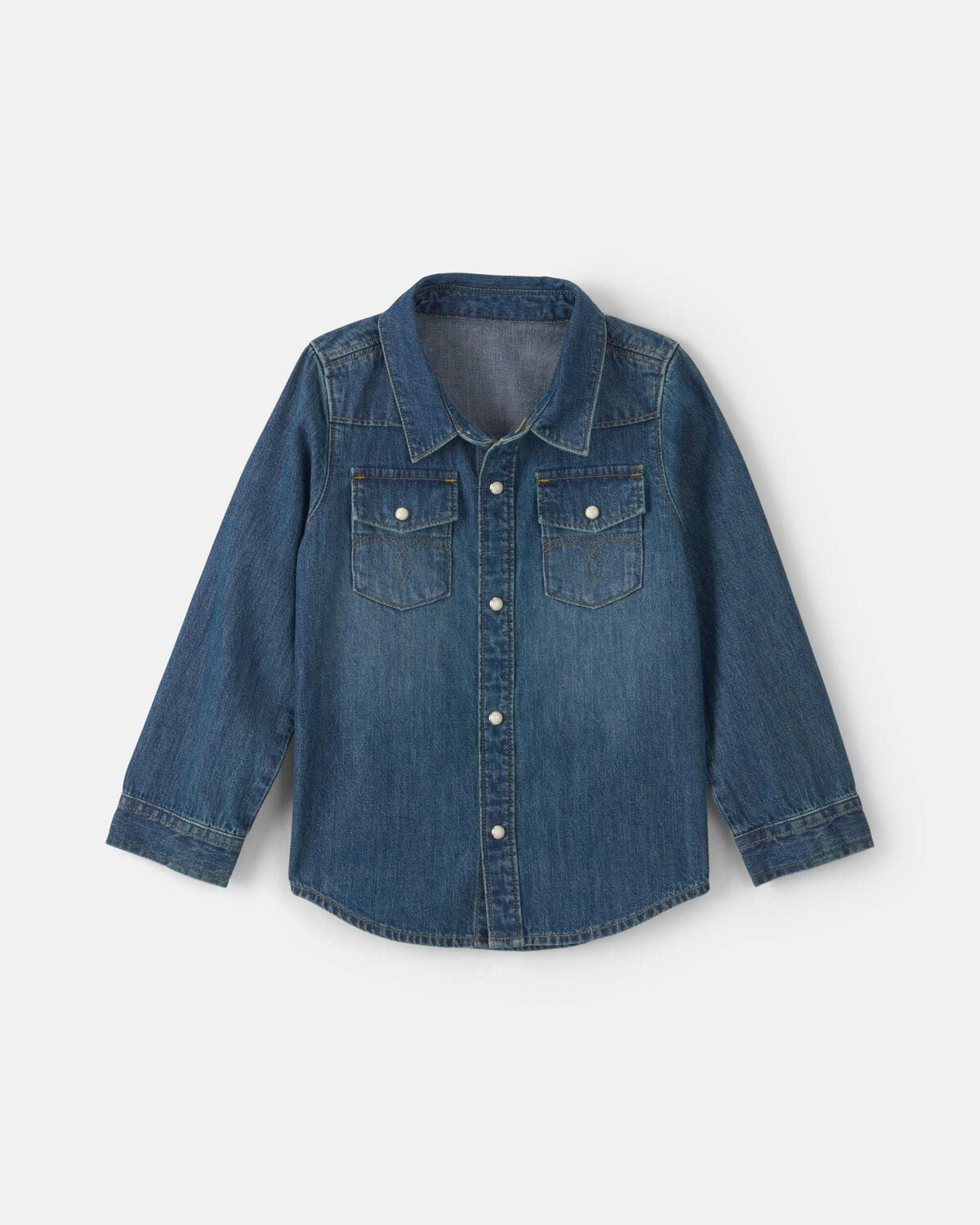Toddler Boy Denim Button-Down Shirt - Dark Wash | Carter's Inc