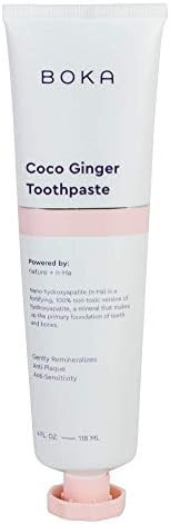 Boka Coco Ginger Natural Toothpaste, Nano-Hydroxyapatite for Remineralizing, Sensitivity and Whit... | Amazon (CA)