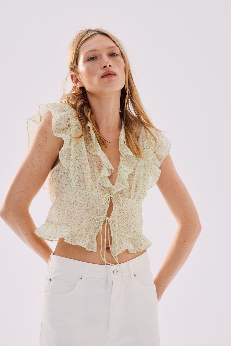 Ruffle-trimmed Blouse | H&M (US + CA)