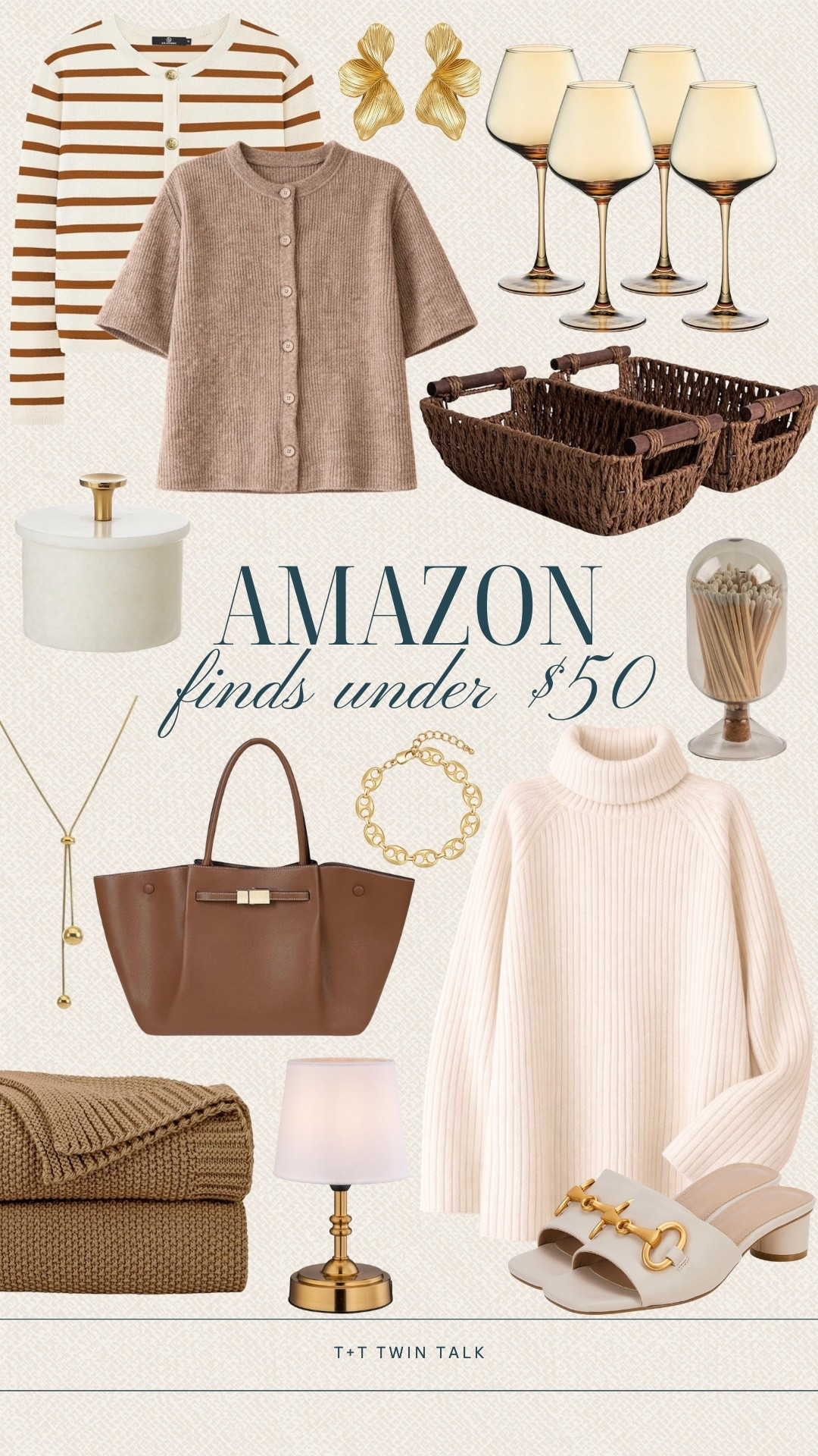 We found some Amazon picks under $50! A mix of cozy knits, accessories, and home finds. Easy pieces that are affordable!

#LTKMidsize #LTKSeasonal #LTKOver40