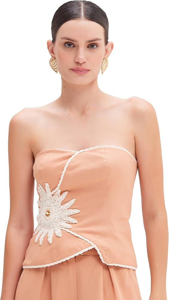 Amazon.com: PATBO, Tropic Linen Top, 0, Brown : Amazon Luxury | Amazon (US)