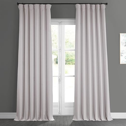 HPD Half Price Drapes BOCH-LN185-P Faux Linen Darkening Curtains for Bedroom & Living Room, 50 X ... | Amazon (US)
