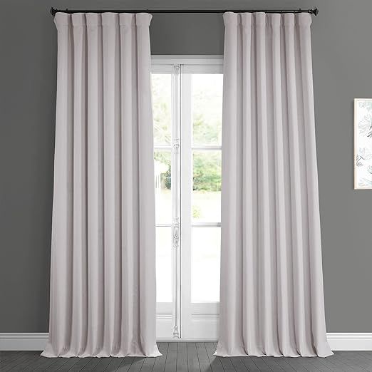 HPD Half Price Drapes BOCH-LN185-P Faux Linen Room Darkening Curtain (1 Panel), 50 X 96, Birch | Amazon (US)