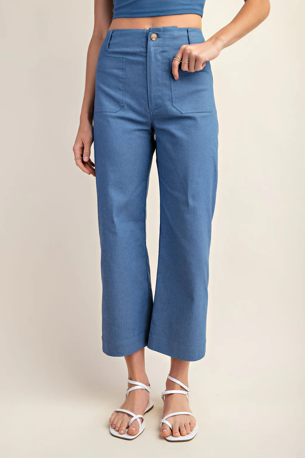 Bank Street Bottoms in Denim | HAILOS