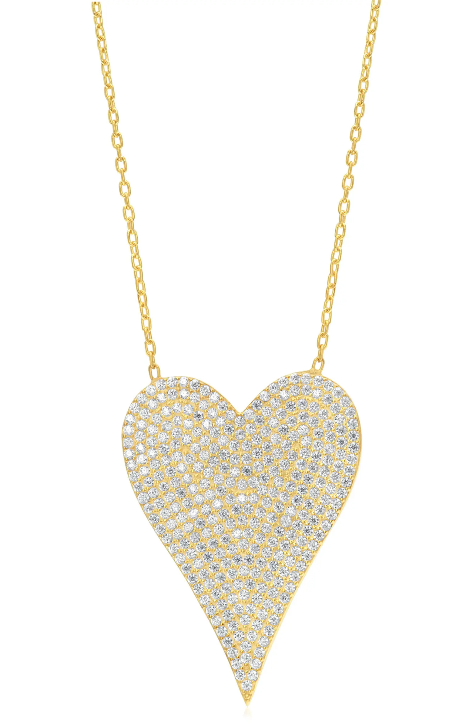 SHYMI Jumbo Pavé Heart Pendant Necklace | Nordstrom | Nordstrom