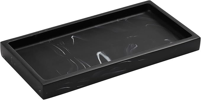 Luxspire Bathroom Vanity Tray, 8 x 4 inch Resin Dresser Jewelry Ring Dish Tank Storage Kitchen Si... | Amazon (US)