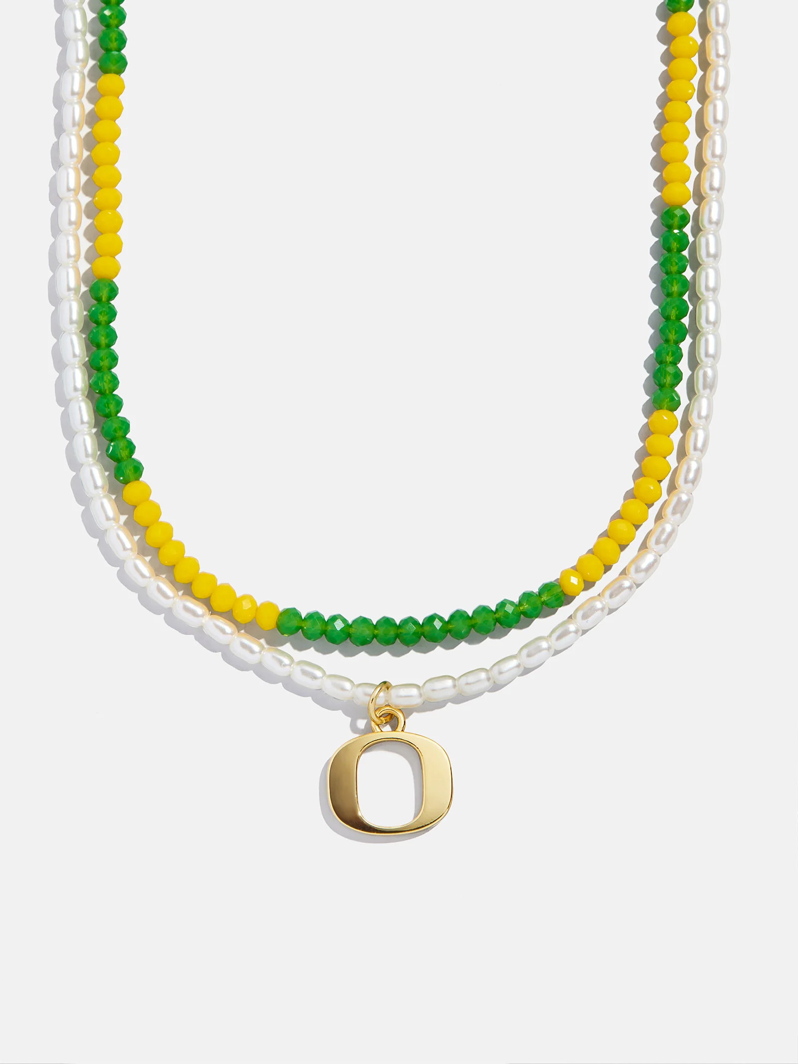 University of Oregon Logo Beaded Necklace Set - University of Oregon | BaubleBar