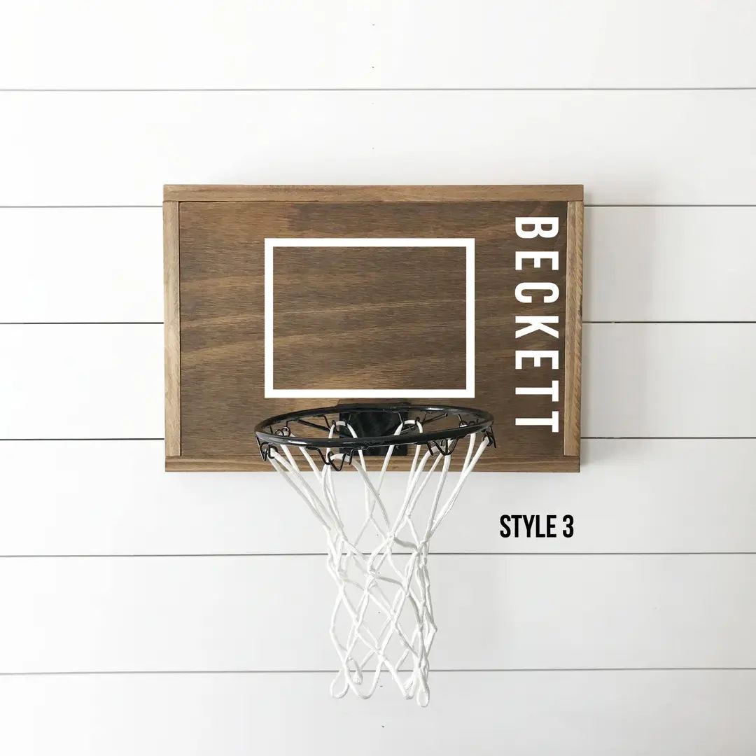 Wood basketball goal, groomsmen gift, rustic basketball hoop, mini basketball hoop, sports team g... | Etsy (US)