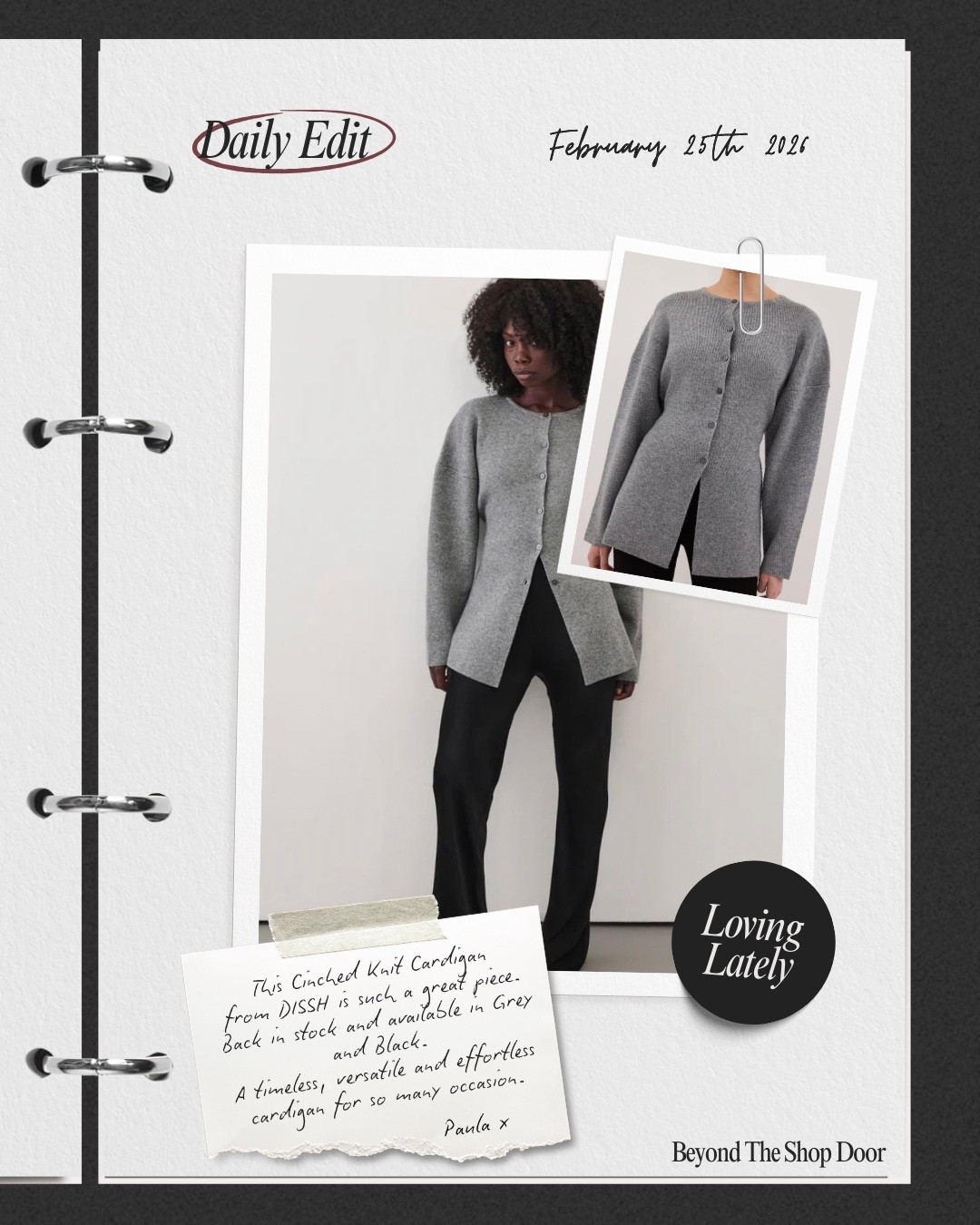 Favourite Find at DISSH - Loving Lately Edit

This Cinched Knit Cardigan from DISSH is such a great piece.

Back in stock and available in Grey and Black.

A timeless, versatile and effortless cardigan for so many occasion.

#LTKOver40 #LTKootd