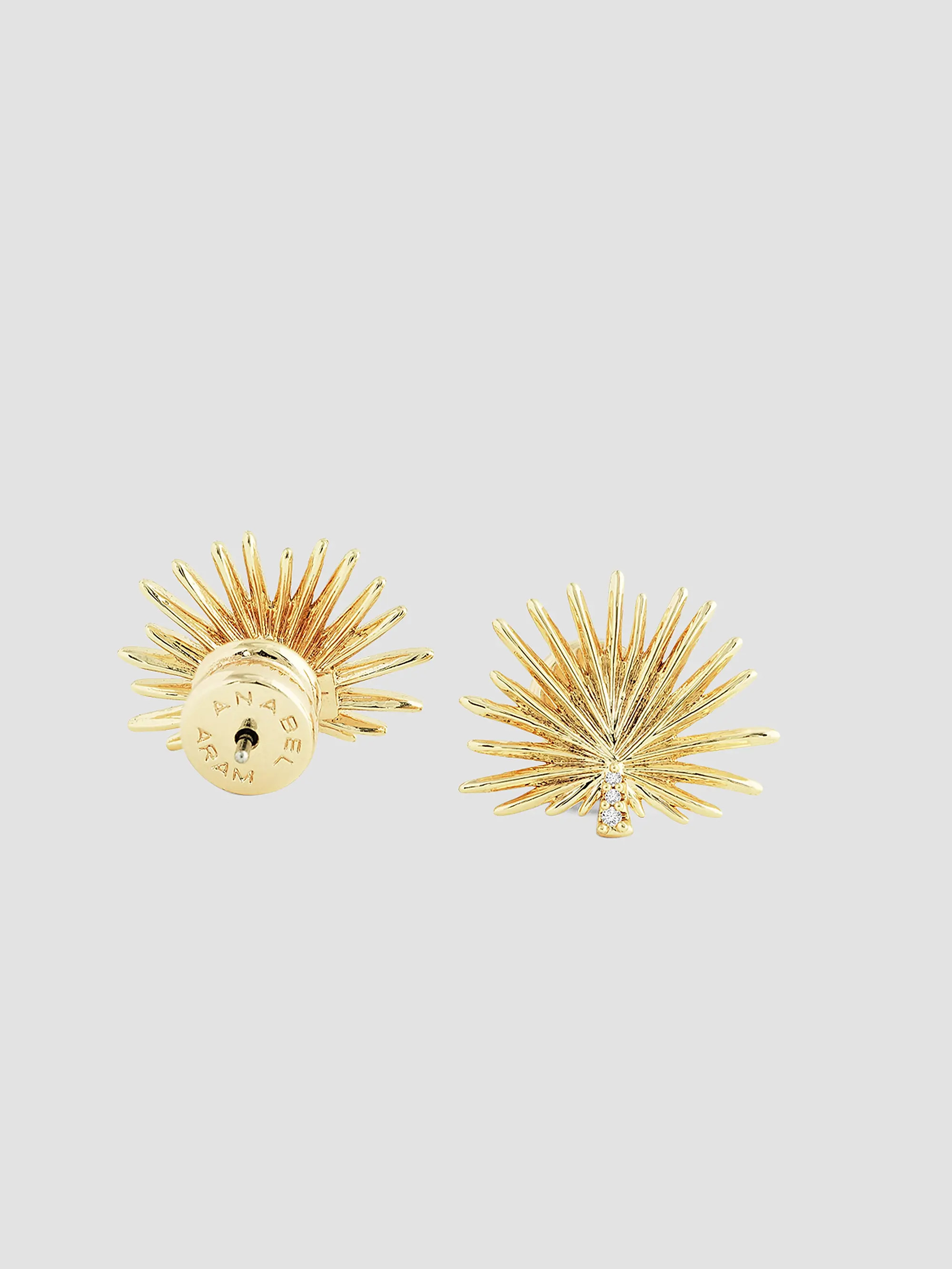 Palm 18K-Gold-Plated & Cubic Zirconia Stud Earrings | Saks Fifth Avenue