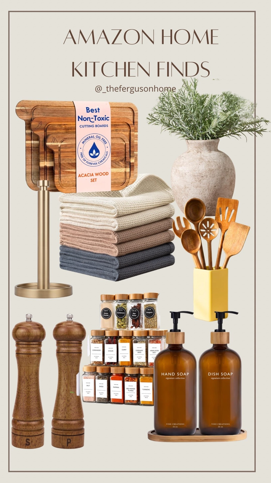 Amazon Home Kitchen Finds 🤎 Organic modern kitchen. Wooden cutting boards and utensils. All non-toxic! 

#LTKHome