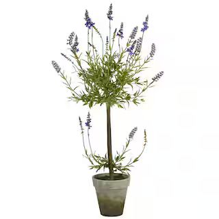 34 in. Lavender Topiary Artificial Tree | The Home Depot