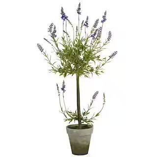 34 in. Lavender Topiary Artificial Tree | The Home Depot