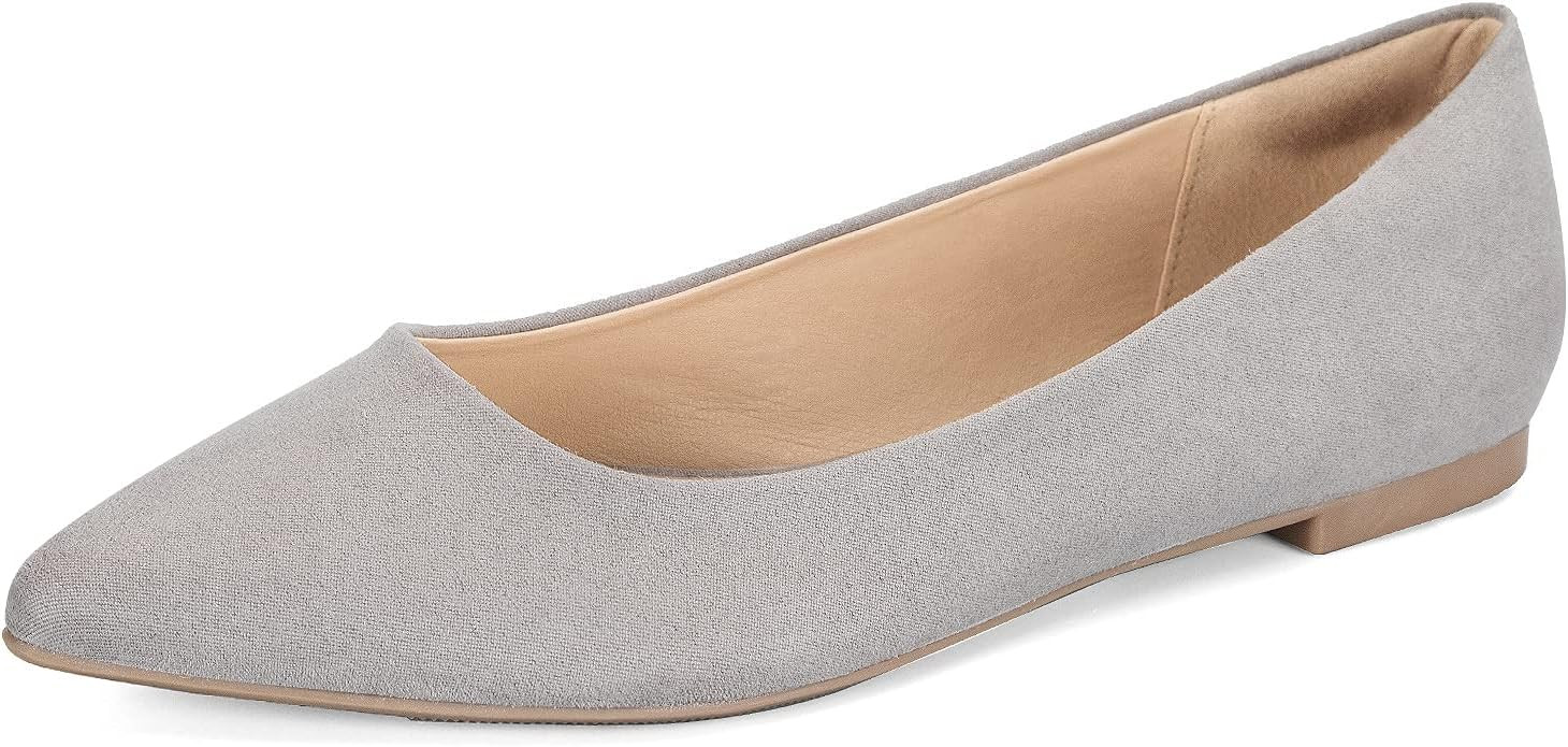 PENNYSUE Women's Pointed Toe Ballet Flats Casual Soft Slip On Classic Shoes | Amazon (US)