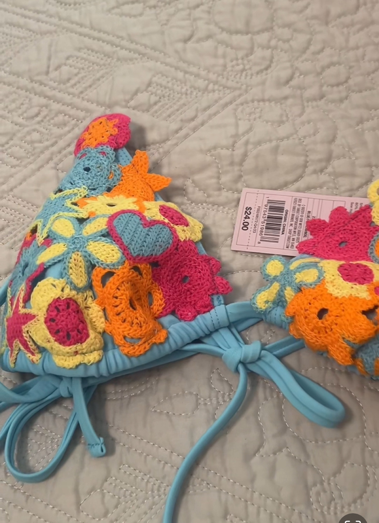 The cutest crocheted bathing suit top 

#LTKSwim
