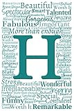H: Inspirational Monogram Notebook (Teal Initial Word Art Notebooks) | Amazon (US)