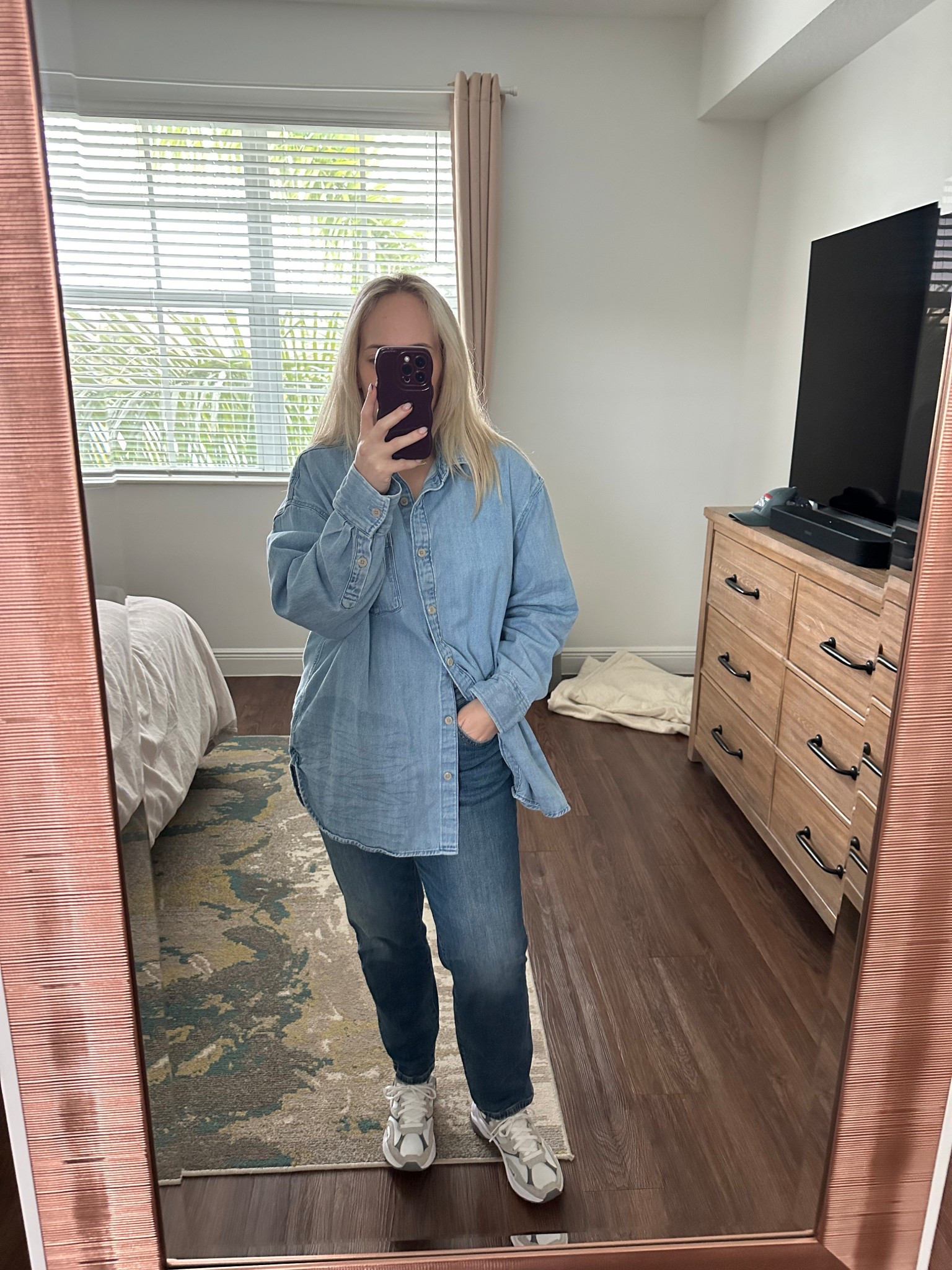 Denim on denim @aerie @Nike US 

#LTKmomlife #LTKgrwm #LTKootd