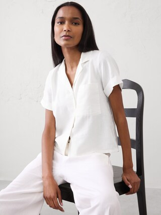 Linen-Blend Shirt | Banana Republic Factory