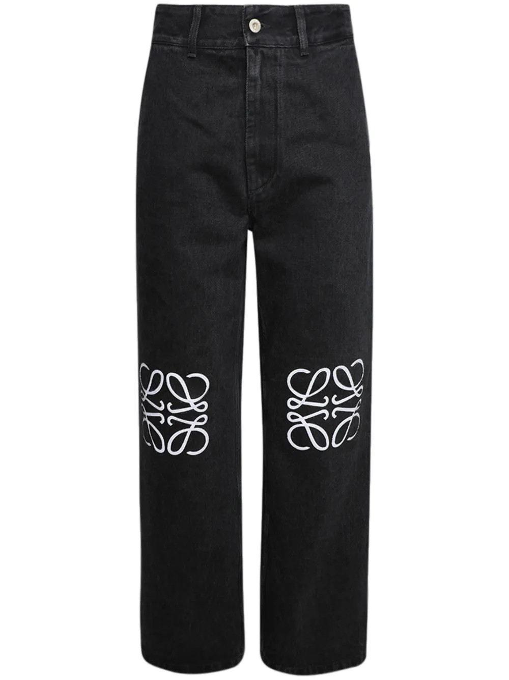 LOEWE Anagram wide-leg Jeans | Black | FARFETCH | Farfetch Global