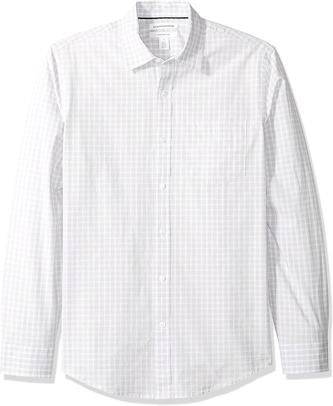 Amazon Essentials Men's Slim-Fit Long-Sleeve Poplin Shirt | Amazon (US)