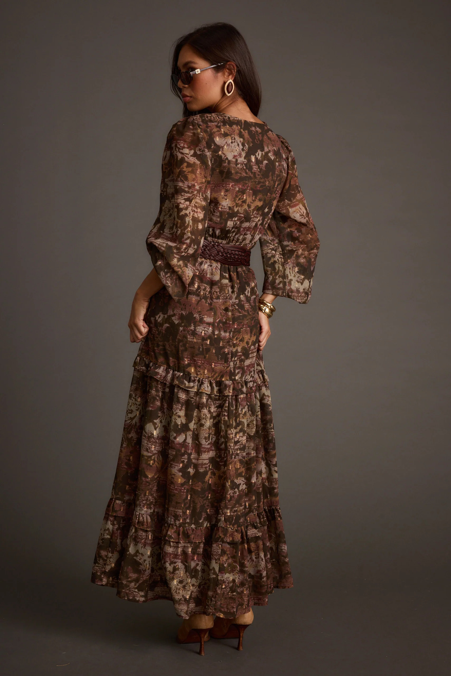 Raindance Floral Long Sleeved Maxi Dress | 12th Tribe | 12th Tribe