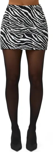 Jacquard Zebra Stripe Miniskirt | Nordstrom