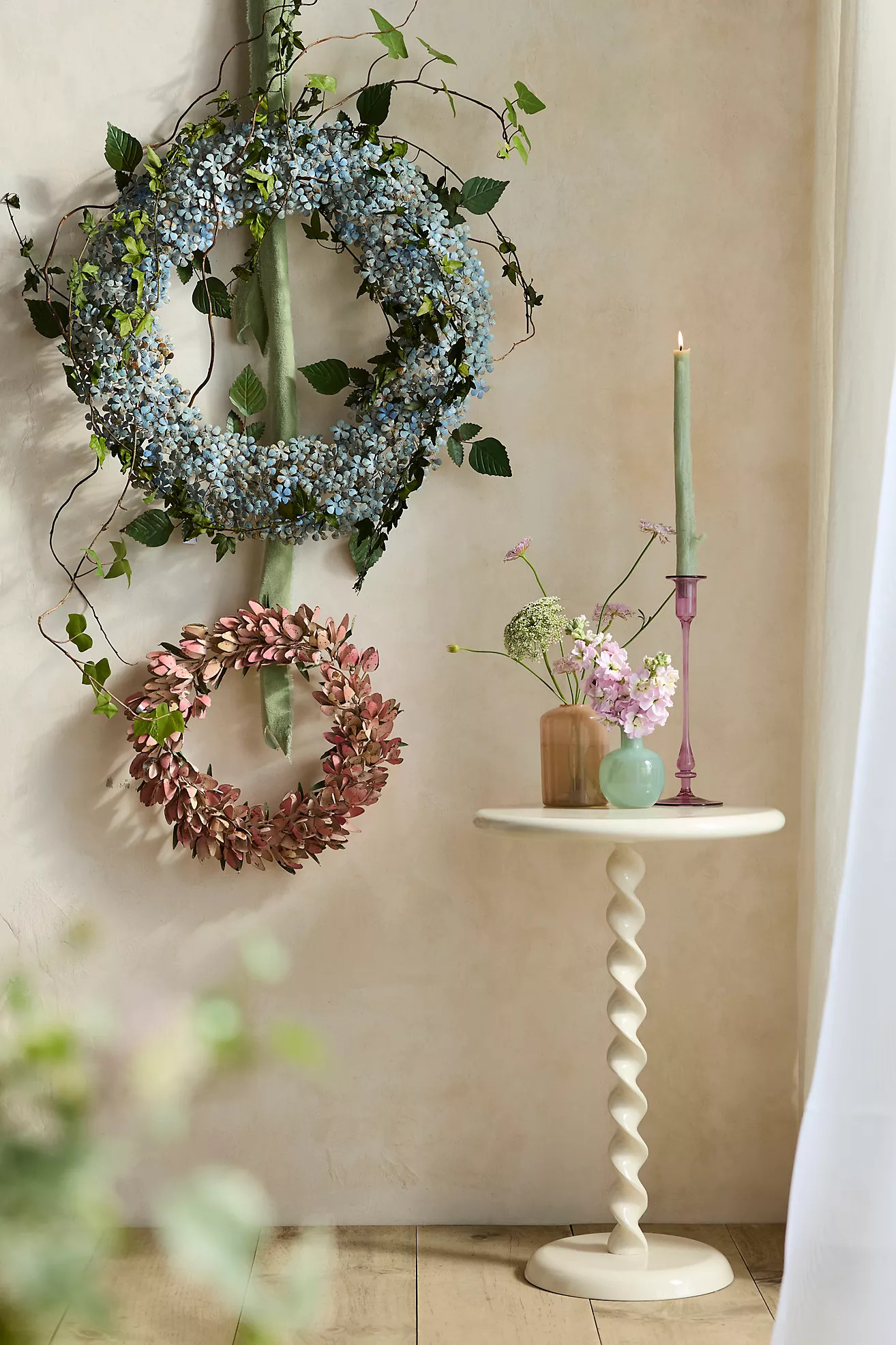 Blue Hydrangea Iron Wreath | Anthropologie (US)