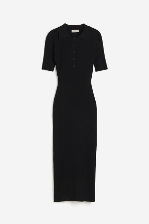 Rib-knit Button-front Dress - Cream - Ladies | H&M US | H&M (US + CA)