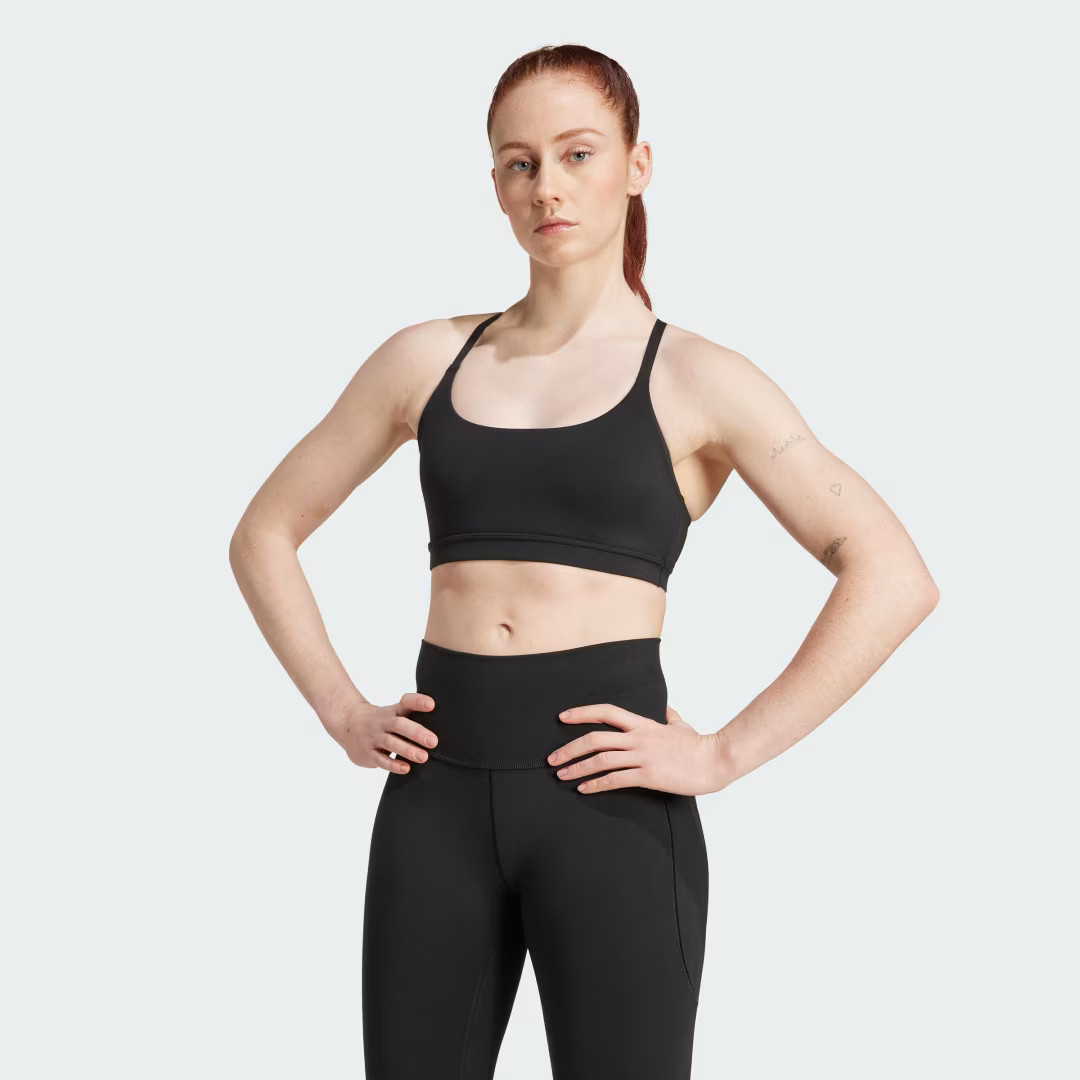 adidas All Me Light Support Bra Black M - Womens Dance Sports Bras | adidas (US)