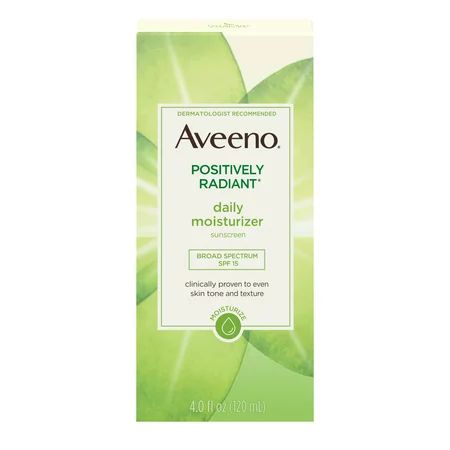 Aveeno Positively Radiant Daily Face Moisturizer SPF 15 & Soy, 4 fl. oz - Walmart.com | Walmart (US)