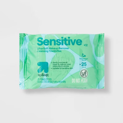 Sensitive Ultra-Soft Makeup Remover Cleansing Towelettes - Unscented - 25ct - up&up™ | Target