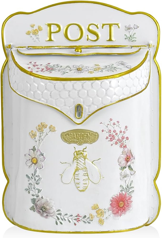 Wall Mount Mailbox for Outside Vintage Mail Boxes for House Outside Metal Door Mailbox Drop Box A... | Amazon (US)