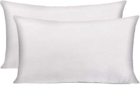 HIPPIH 12 x 20 Inch Pillow Inserts(Set of 2), Decorative Throw Pillow Inserts, Hypoallergenic Rec... | Amazon (US)