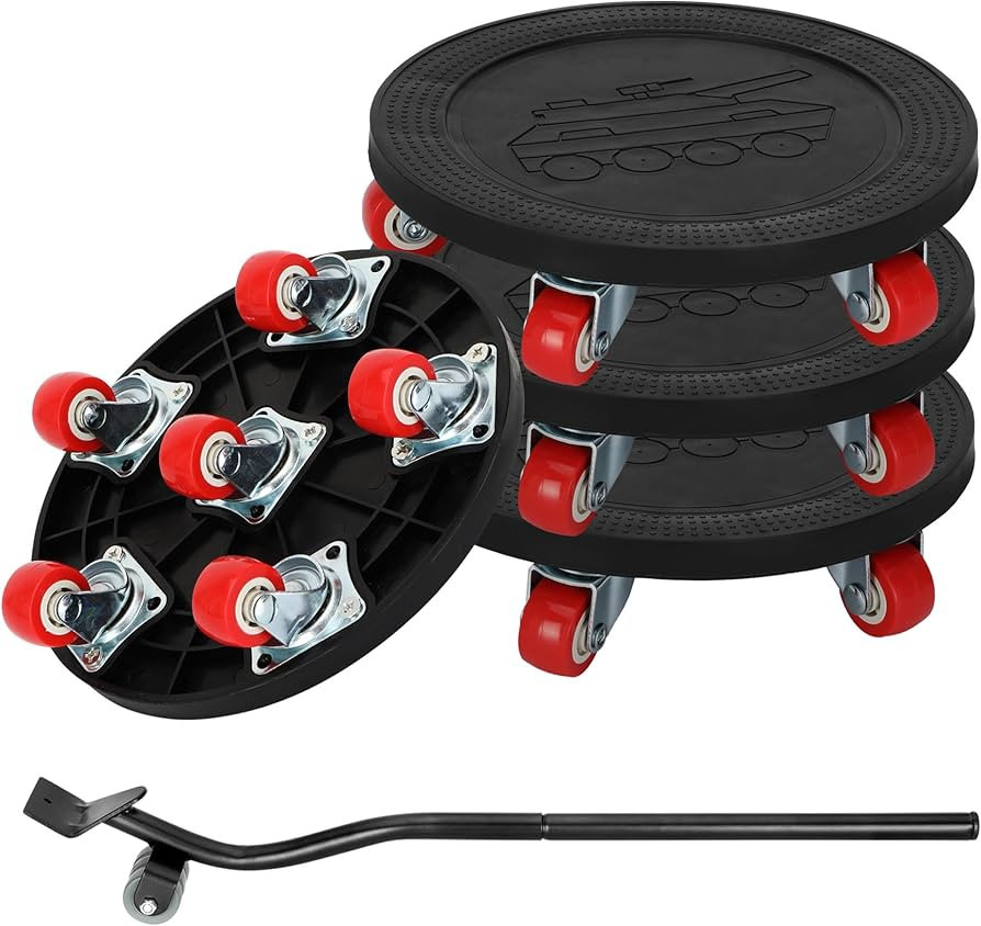 Upgraded 6 Wheel Heavy Duty Furniture Movers, Moving Dolly Lifter Tool Set, 360 Swivel Silent Whe... | Amazon (US)