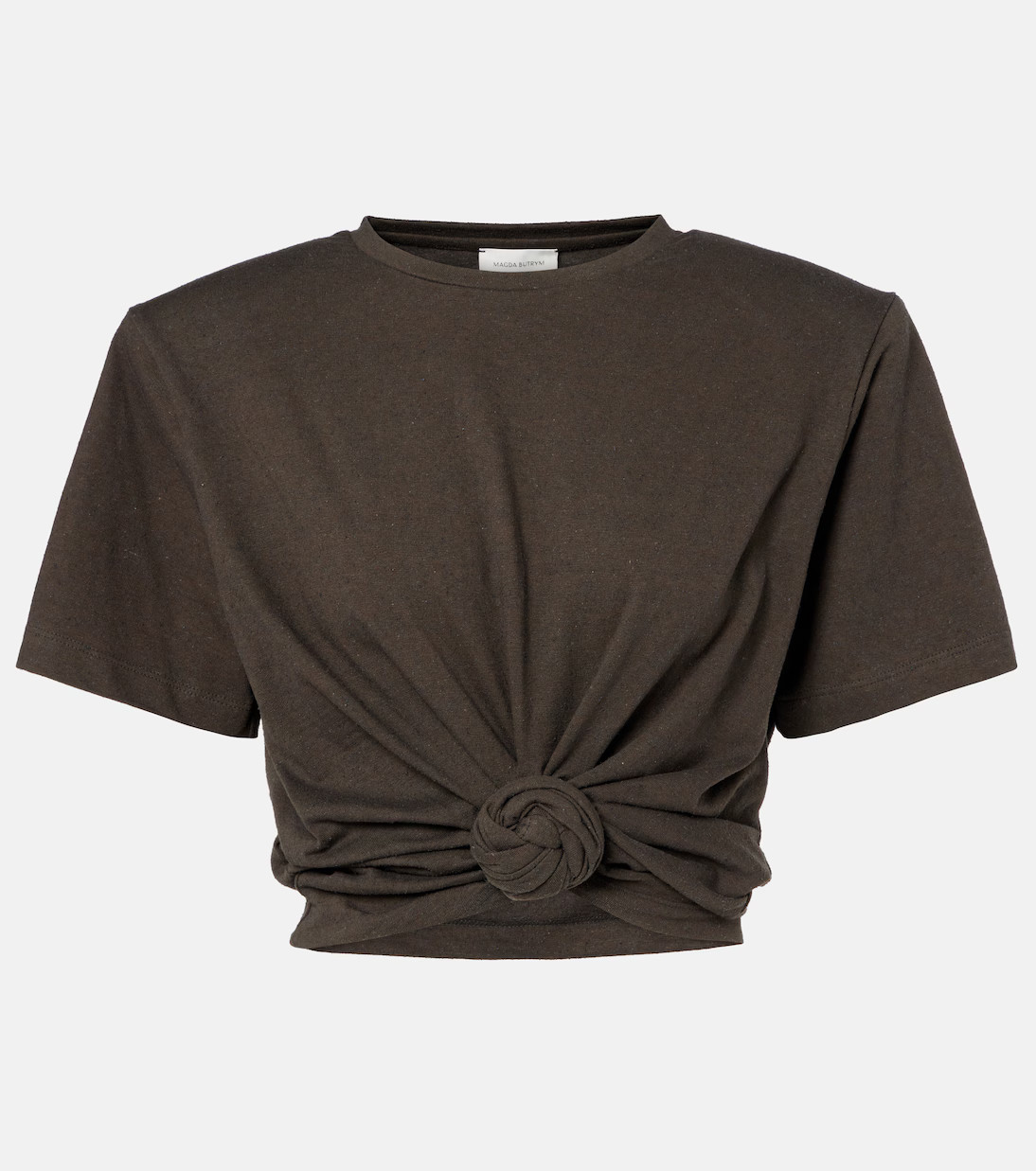 Gathered cotton and silk T-shirt | Mytheresa (US/CA)