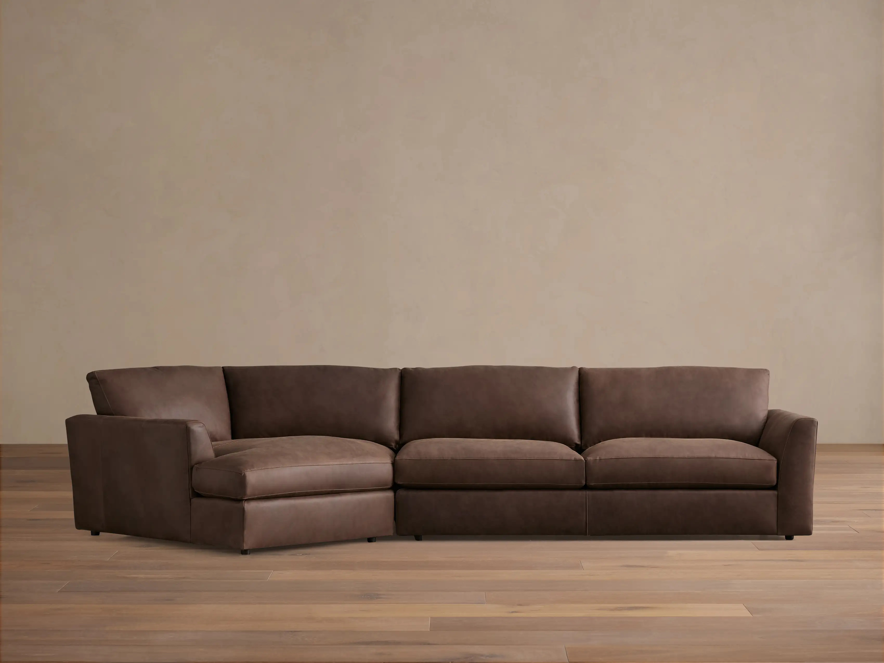 Vernon Leather Two-Piece Cuddle Chaise Sectional | Arhaus
