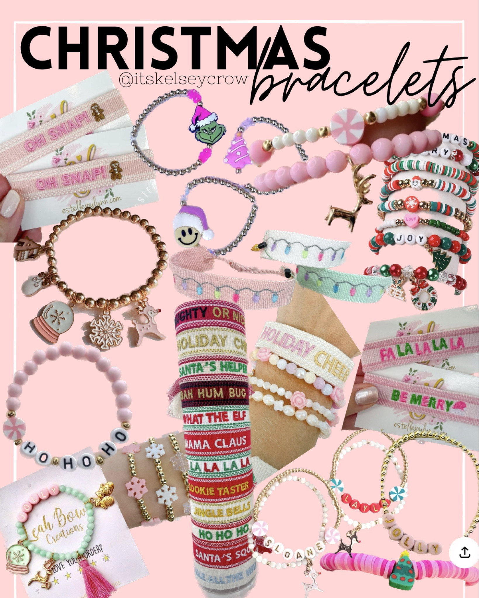 Christmas
Holiday
Bracelets
Stocking stuffers
Teacher
Tassel brackets
Custom
Bracelet
Christmas bracelet
Pink Christmas
Grinch
Gold jewelry 

#LTKHoliday #LTKfindsunder50 #LTKsalealert