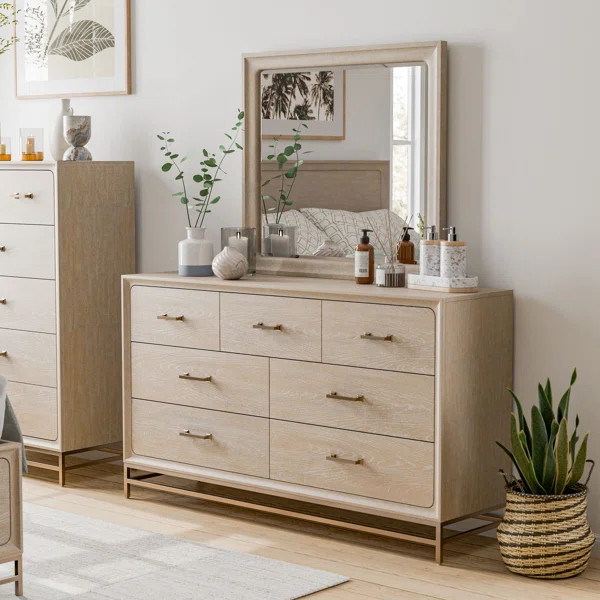Bodhisattva 64'' W 7 - Drawer Dresser with Mirror | Wayfair North America