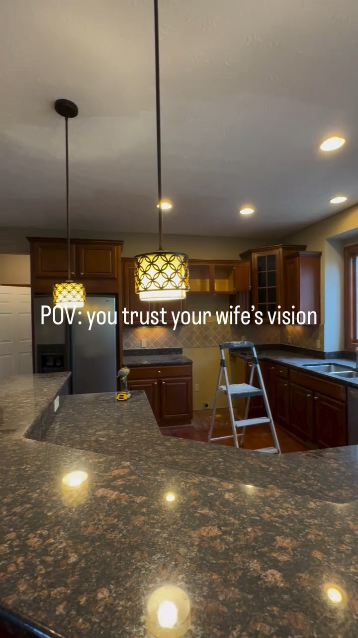 Husband trusting wife’s vision with an outdated home 🤝 

#trustme #diy #homerenovation #homeprojects #homedecor

#LTKHome