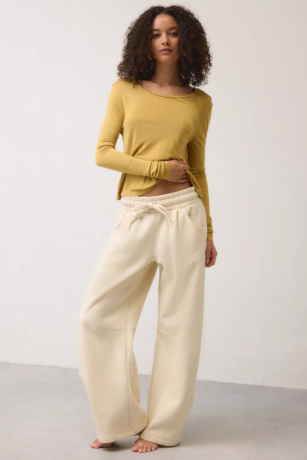 Out From Under Essential Barrel Leg Full Length Sweatpant | Urban Outfitters (US and RoW)