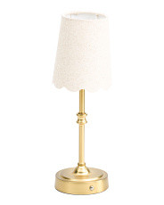 13.5in Iron Scalloped Shade Rechargeable Touch Lamp | Marshalls