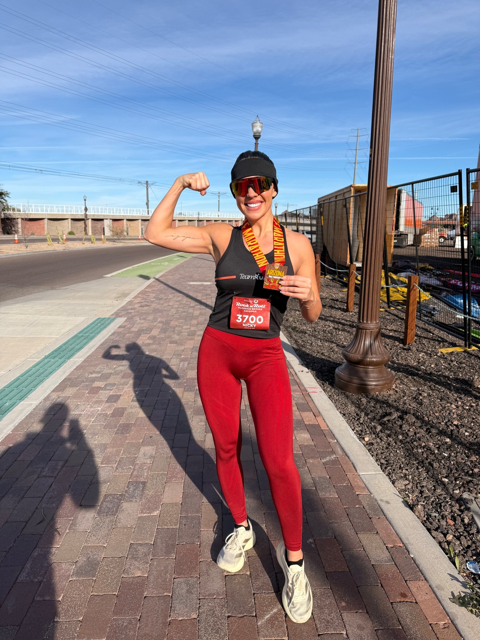 My tradition is to always flex with my medal! Sharing todays race fit details

Lululemon headband 
Gymshark leggings size small 
Adidas shoes 
Diffeye active glasses 


#LTKActive #LTKfitnessgoals #LTKmorningroutine