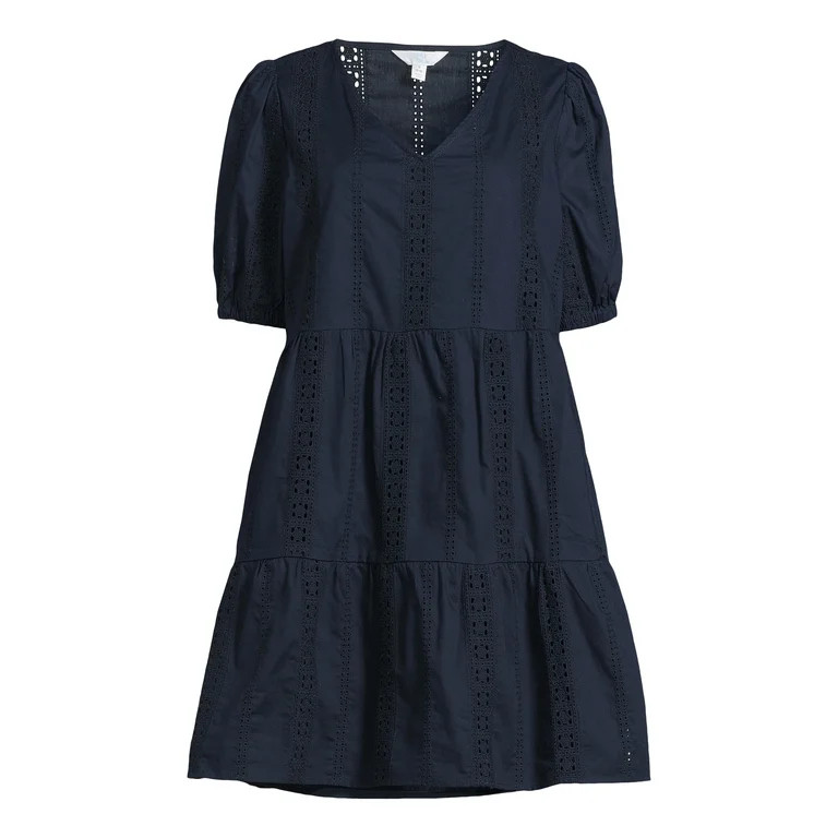 Time and Tru Women's Eyelet Dress | Walmart (US)