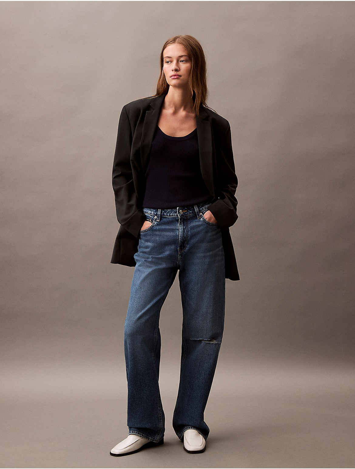 Calvin Klein Women's 90s Straight Jeans - Blue - 28W x SL | Calvin Klein (US)