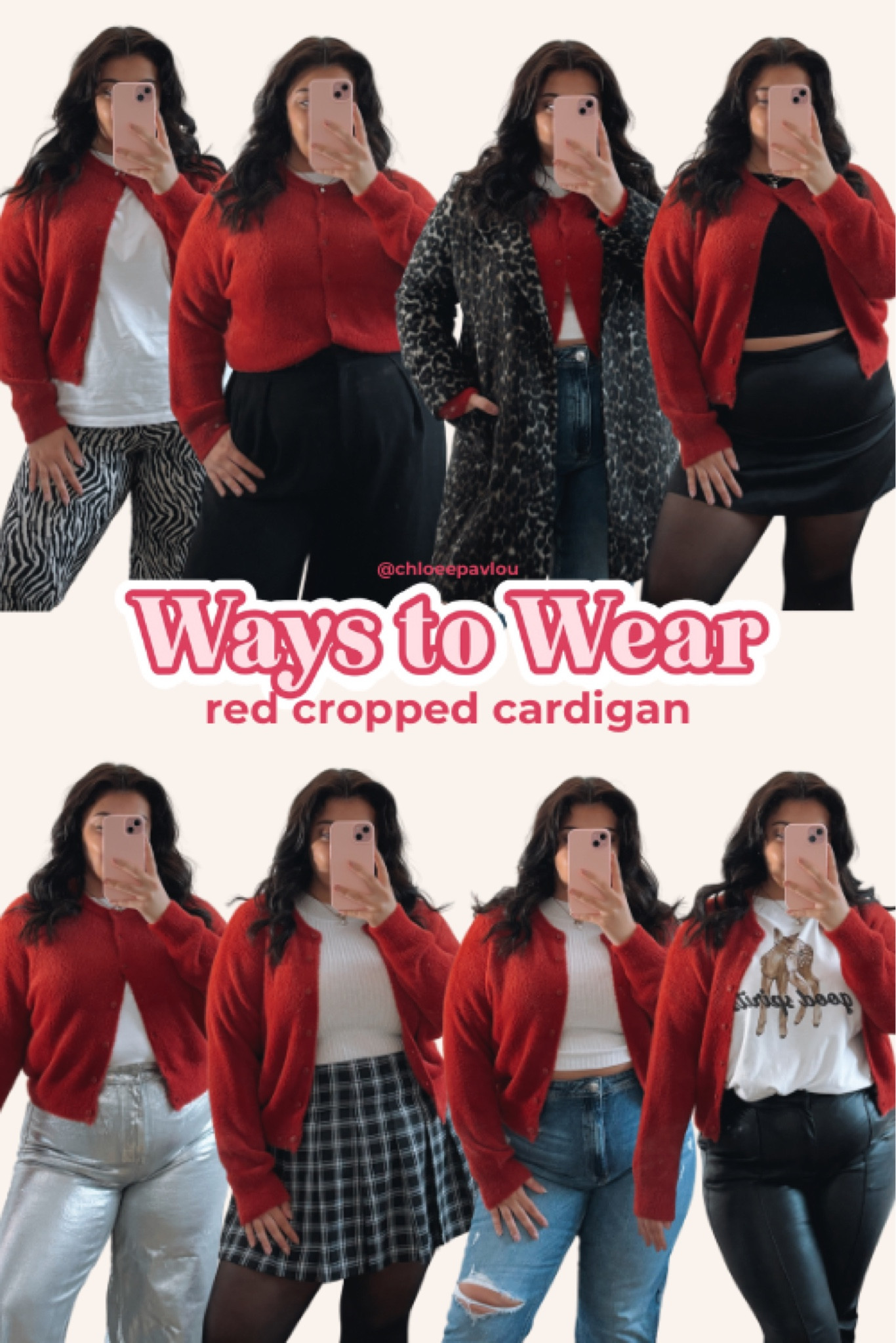Ways to wear a red cropped cardigan 🍓💋❤️

#redcardigan #cardiganstyling #howtostyleacardigan 

#LTKmidsize #LTKeurope #LTKplussize