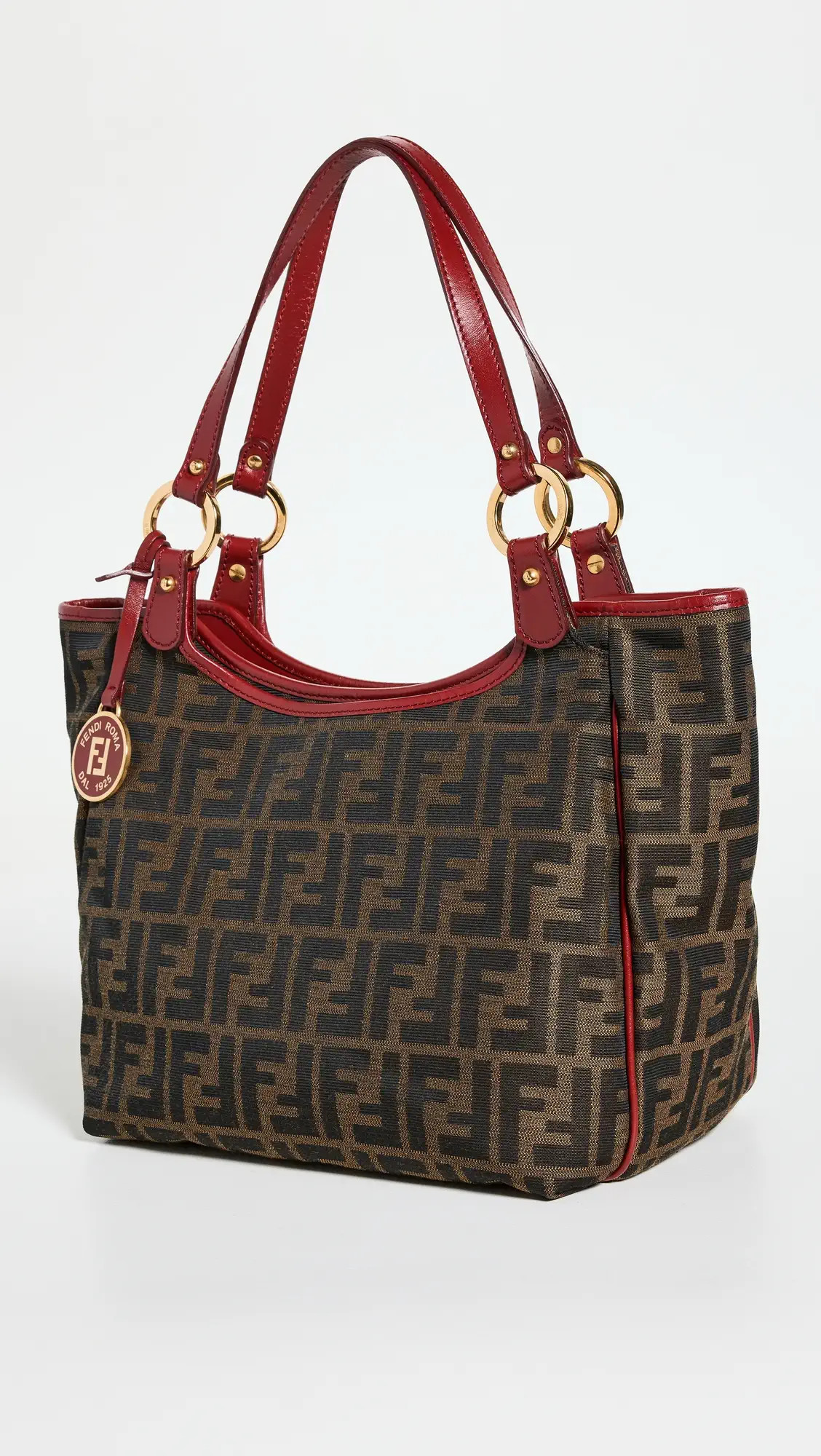 What Goes Around Comes Around Fendi Red Zucca Tote | Shopbop | Shopbop