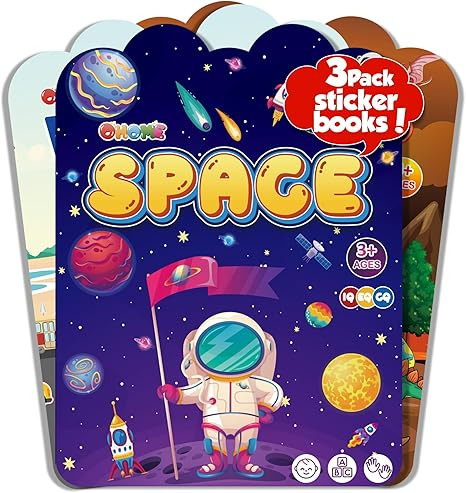 Reusable Sticker Books for Toddlers 2-4 Years - Travel Toys for Toddlers 1-3,Gifts for 2 Year Old... | Amazon (US)