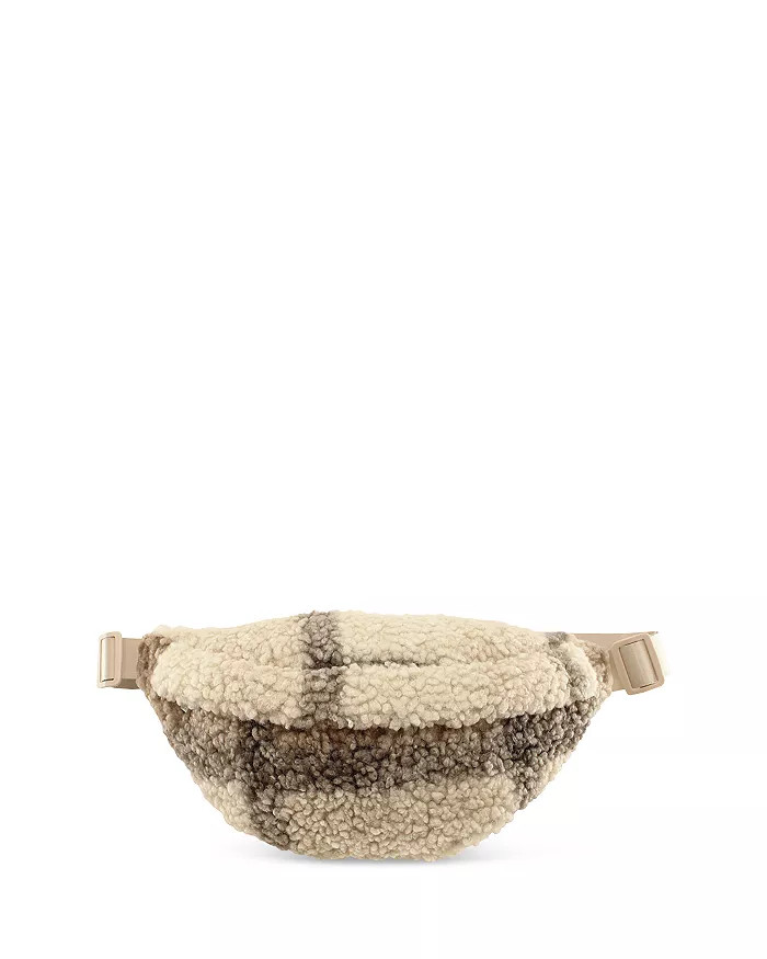 Hazel Oversized Plaid Sherpa Belt Bag | Bloomingdale's (US)